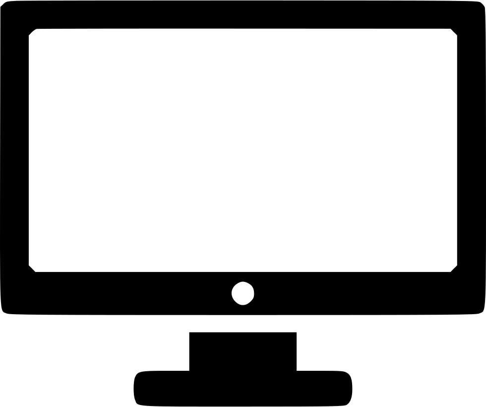 Display Monitor Svg Png Icon Free Download - Black And White Computer ...