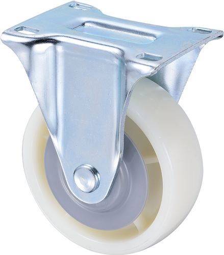 6 Inch Nylon Rigid Wide Trolley Caster Wheels - Caster (550x600), Png Download