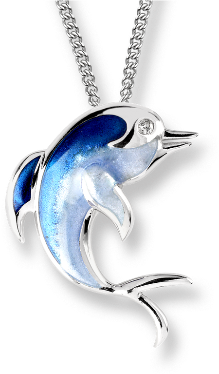 Nicole Barr Designs Sterling Silver Dolphin Necklace - Dolphin Necklace (800x800), Png Download
