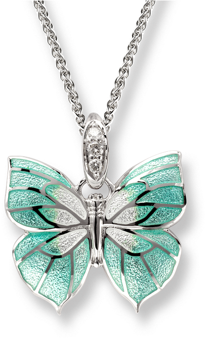 Nicole Barr Designs Sterling Silver Butterfly Necklace - Nicole Barr Hummingbird Necklace (800x800), Png Download