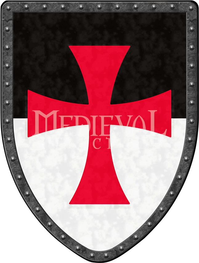 Templar Knights Shield (850x850), Png Download