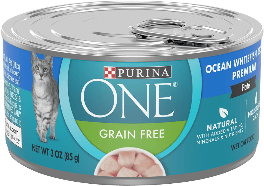 Purina One Grain Free Ocean Whitefish Wet Cat Food - Dog Chow (950x760), Png Download