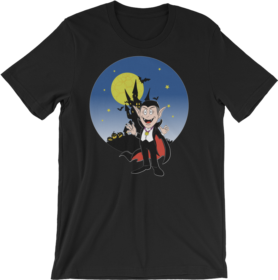 Dracula T-shirt - Funny Halloween Shirt Men Women Costume Party Trick (1000x1000), Png Download