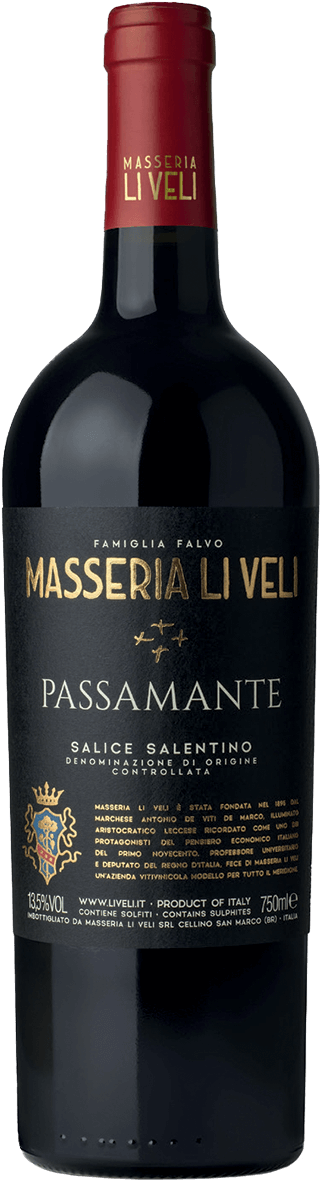 Masseria Li Veli Salento Negroamaro Passamante (326x1200), Png Download