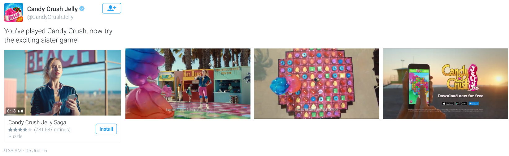 Candy Crush Jelly Twitter Video Ad - Bead (1644x505), Png Download