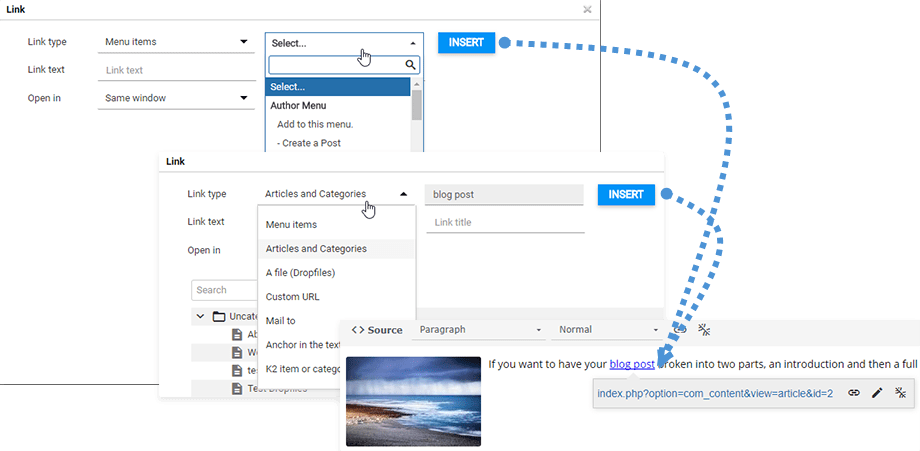 Link Manager Editor - Menu (920x451), Png Download
