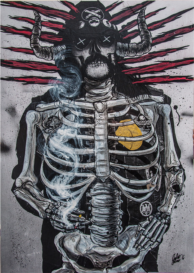 Lemmy Rock Icon 70 X 100 Cm - Drawing (1134x1134), Png Download