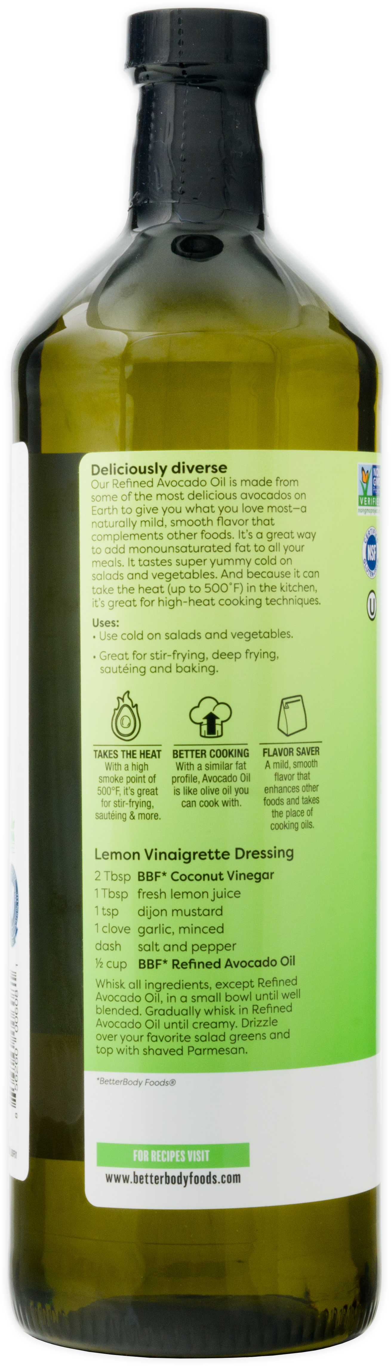 Betterbody Foods Naturally Refined Avocado Oil - Weevil (1310x4569), Png Download