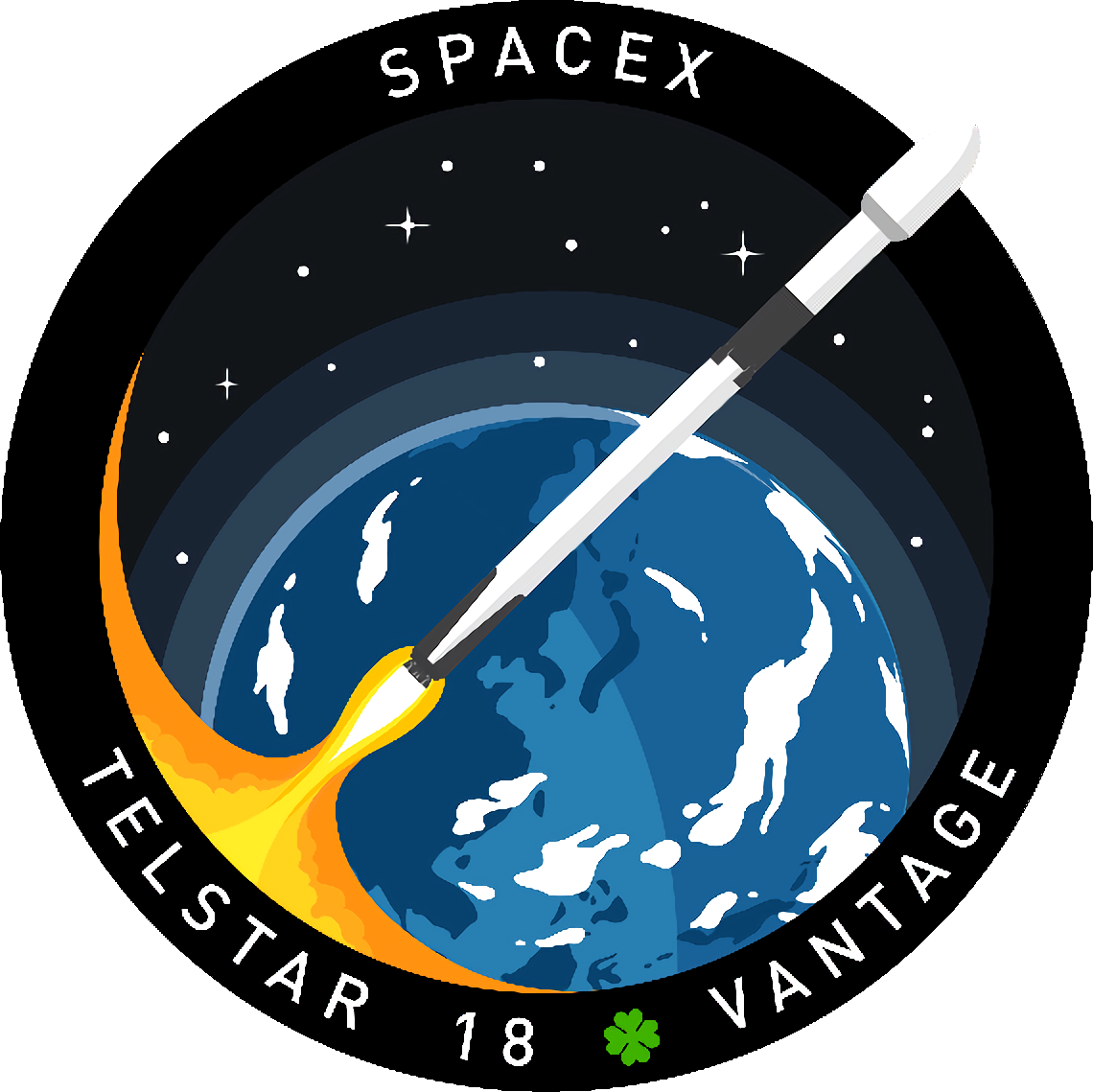 Welcome To The R/spacex Telstar 18v Official Launch - Telstar 18 Vantage Badge (1140x1139), Png Download