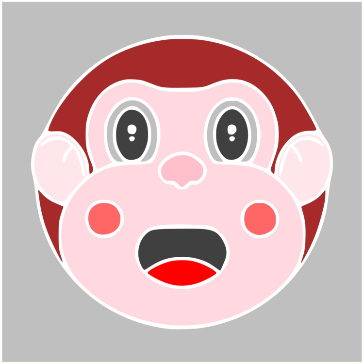 Pig Cartoon Monkey Anger Screaming - Clip Art (750x750), Png Download