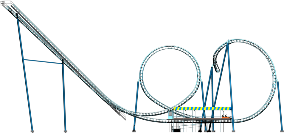 Roller Coaster Png Image - Rollercoaster Hump (1000x563), Png Download