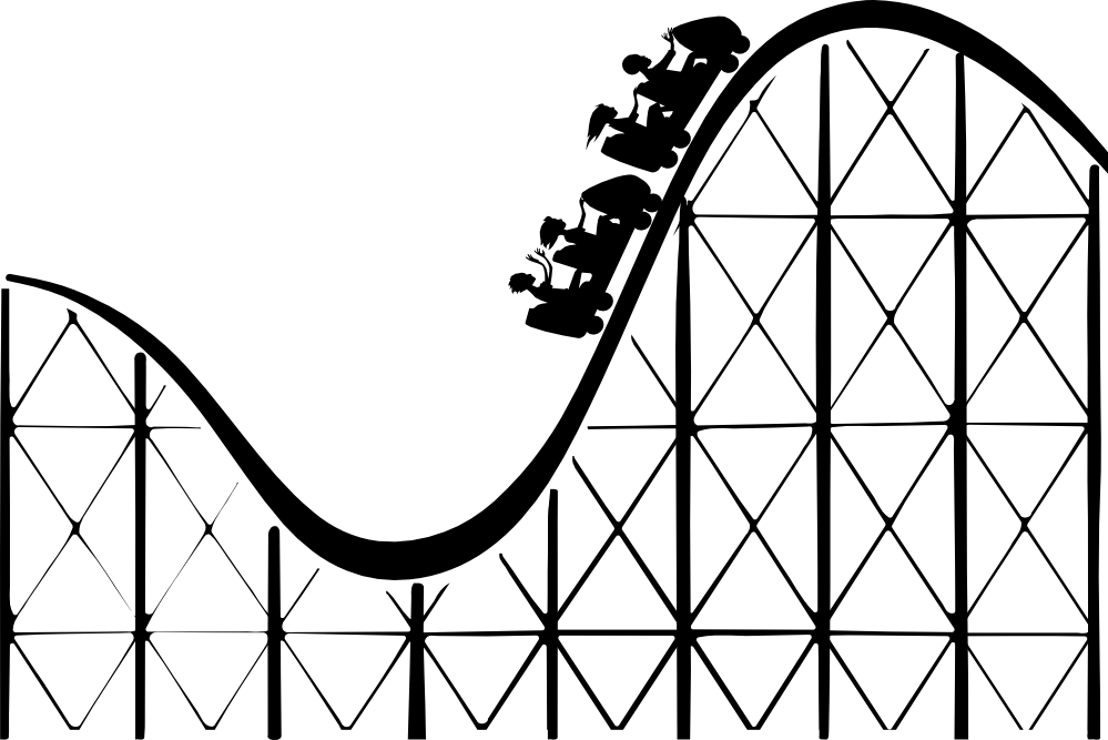 Roller Coaster - Theme Parks Clip Art (999x667), Png Download