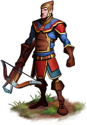 Humans Crossbow - Human (312x410), Png Download