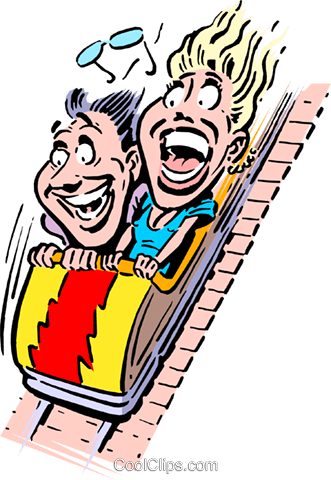 Cartoon Roller Coaster Royalty Free Vector Clip Art - Roller Coaster Ride Cartoon (331x480), Png Download
