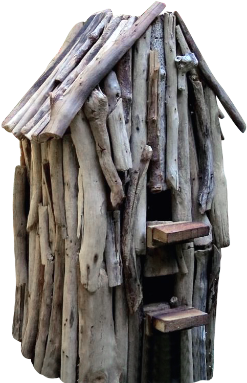 Rustic Birdhouse With Coastal Flair And Individual - Nest Box (737x787), Png Download