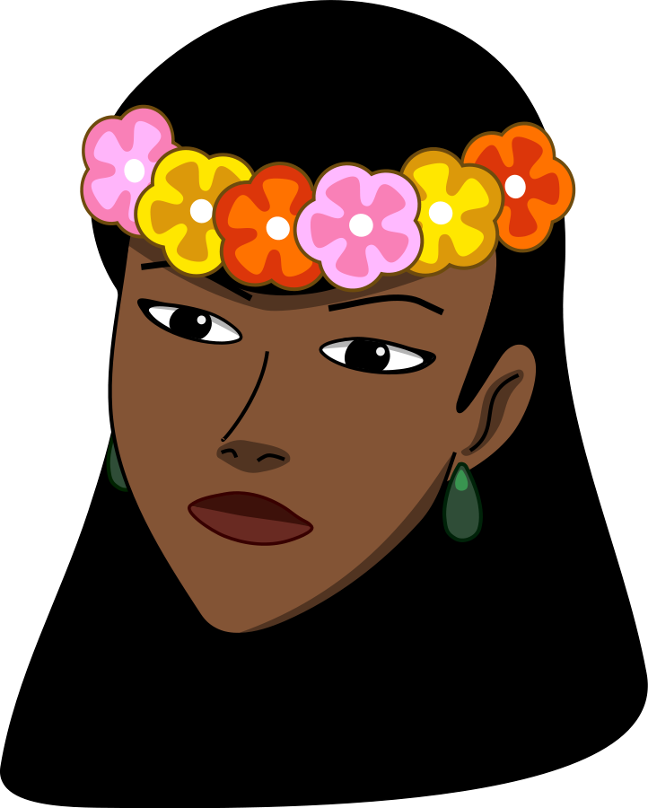 How To Set Use Woman Wearing Hawaiian Lei Icon Png (722x900), Png Download