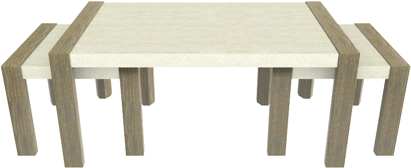 Lyford Nesting Coffee Tables- Driftwood - Lyford (1000x1000), Png Download