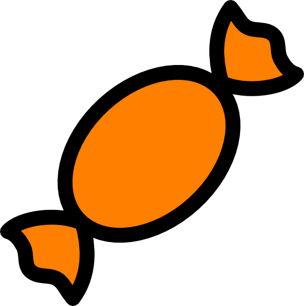 Picture Freeuse Stock Orange Candy Clip Art At Clker - Candy Clipart (594x598), Png Download