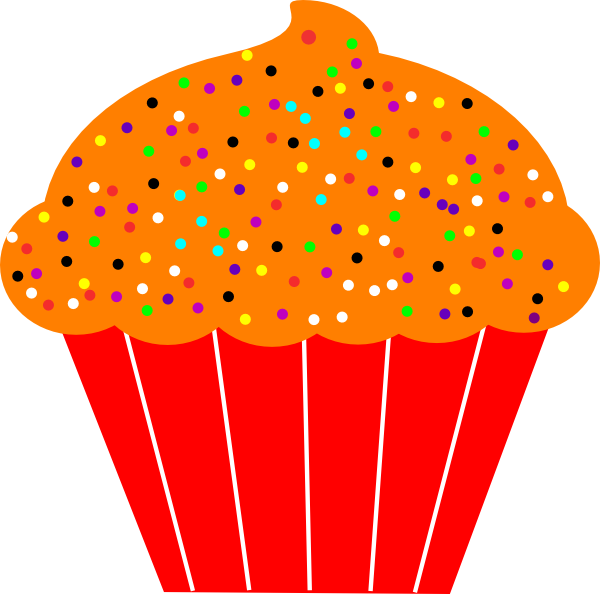 Cupcake Clipart Red - Cupcake Birthday Bulletin Board (600x594), Png Download