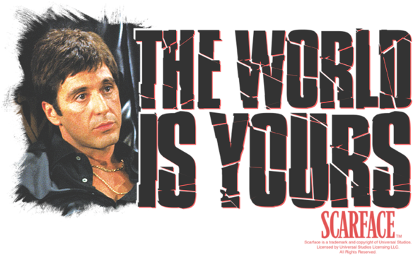 Click And Drag To Re-position The Image, If Desired - Scarface The World Is Yours Big Boys Shirt Uni684-yt-1 (600x600), Png Download