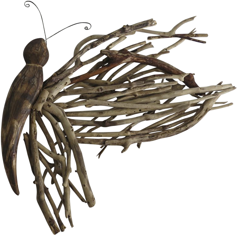 Large Driftwood 3d Butterfly Wall Decor - Wall (800x800), Png Download