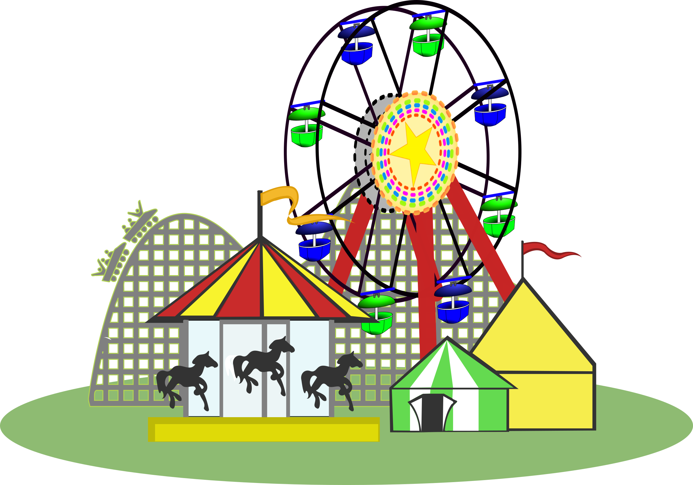 Clip Arts Related To - Amusement Park Clipart (800x563), Png Download