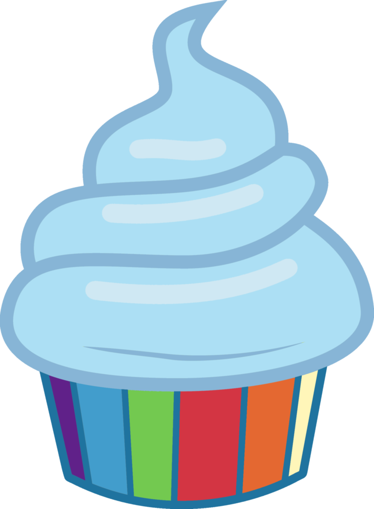 Png Free Library Dash By Magicdog Mlp Eqg Objects And - Rainbow Dash Cupcake (766x1043), Png Download