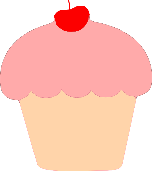 Cupcakes Clipart Cupcake Frosting - Cupcake Clipart Pink Frosting (534x600), Png Download