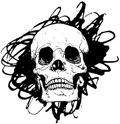 Skallen Vektor Psd - Skull Vector Transparent (387x400), Png Download
