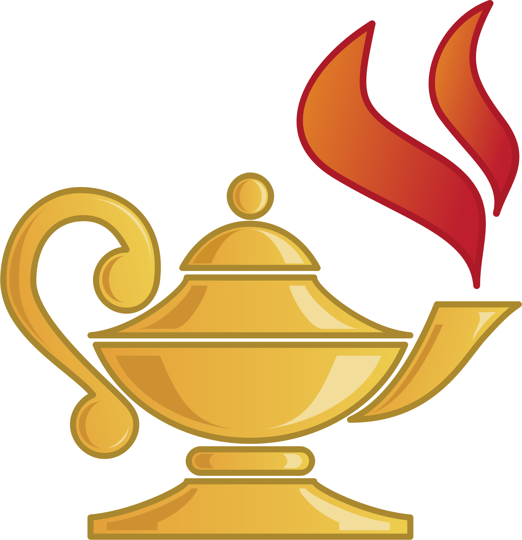 Trinityprez On Twitter - Genie Lamp Clip Art (1161x1200), Png Download