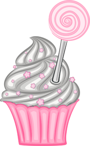 B *✿* Cupcake Clipart, Cupcake Art, Cupcake Cakes, - Baby Bottle (307x500), Png Download