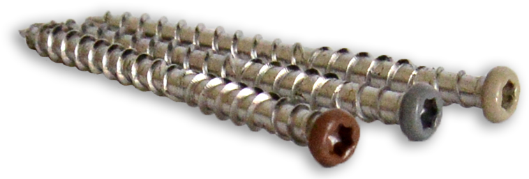 Trex Colour Head Screw Fixing, Brown - Types Of Decking Screws (852x267), Png Download