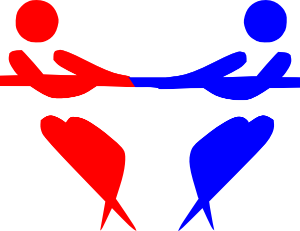 Left V Right Tug Of War Clip Art At Clker - Tug Of War Logo (600x463), Png Download
