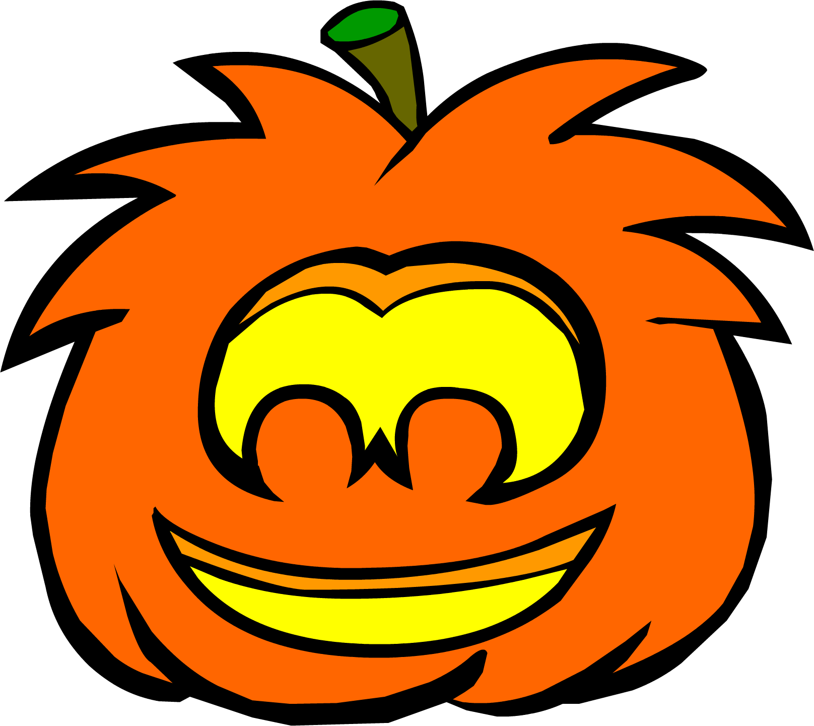 Puffle Jack O Lantern - Club Penguin Puffle (1616x1441), Png Download