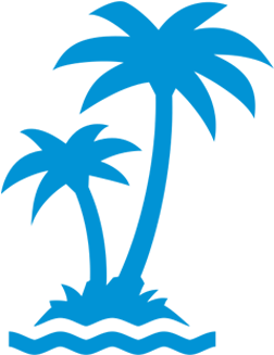 Icon Vacation - Palm Trees Icon Png (400x400), Png Download