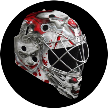 Amateur Goalie Masks Portfolio - Airbrush Goalie Mask (360x363), Png Download