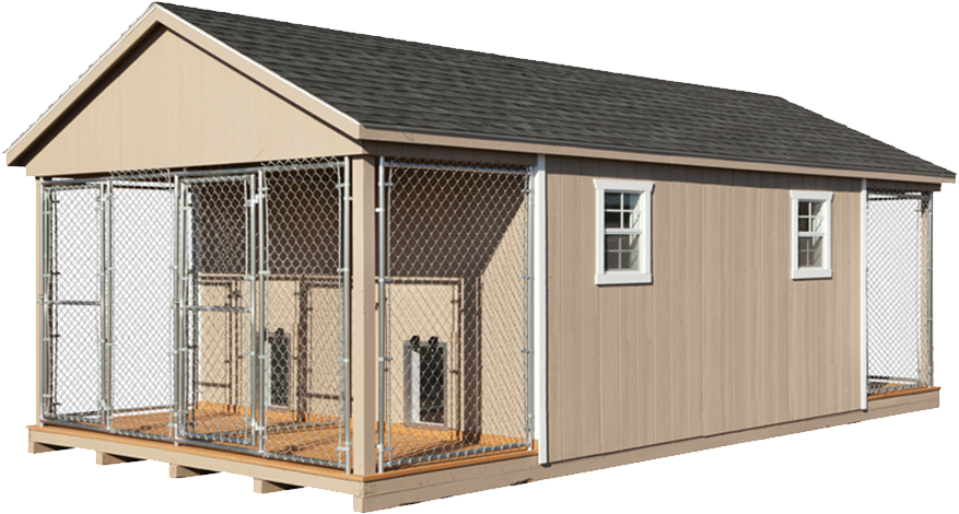 Here At Horizon Structures We Design And Craft Custom - Four Dog Kennels (1073x576), Png Download
