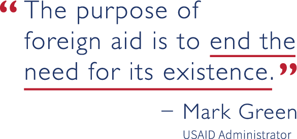 The Purpose Of Foreign Aid Is To End The Need For Its - Us Aid (585x275), Png Download