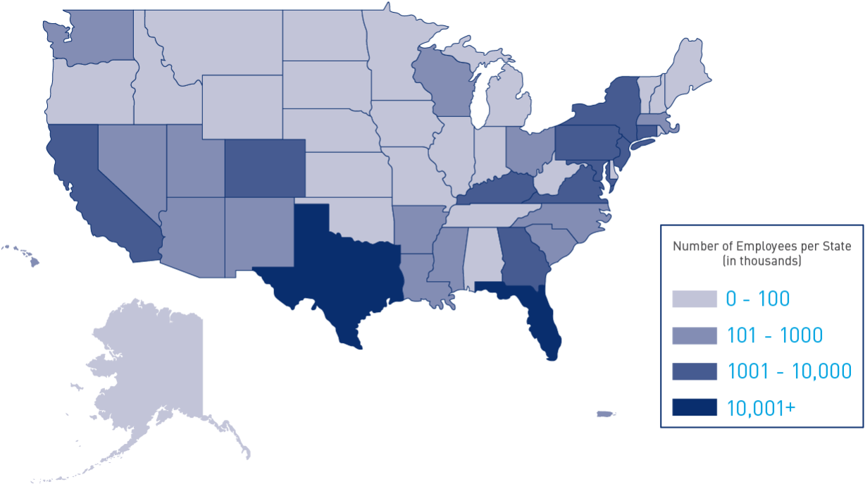 Creating Economic Opportunity In Your State - North United States (1280x723), Png Download