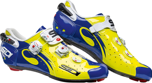Yellowblue2 - Sidi Wire Carbon Lucido Road Shoes Men - Yellow Fluor (620x408), Png Download