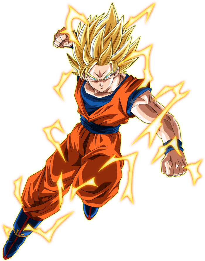 Version Sin Rayos - Dragon Ball Goku Ssj2 (883x904), Png Download