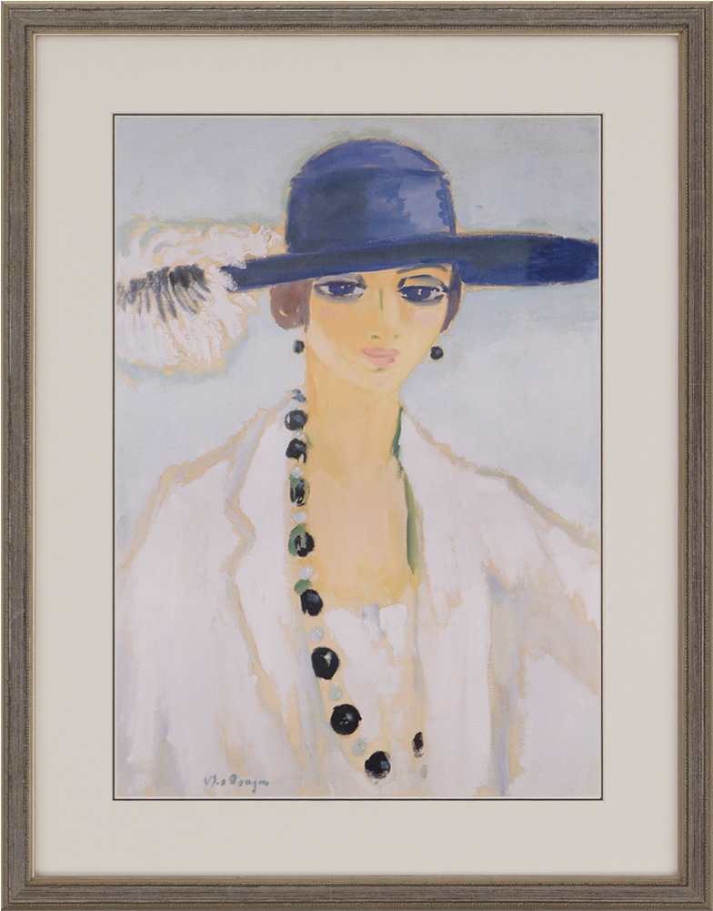 Explore Peacock Colors, Peacock Theme And More - Paragon Lady With Beads, 1923 Framed Painting Print (1000x1000), Png Download