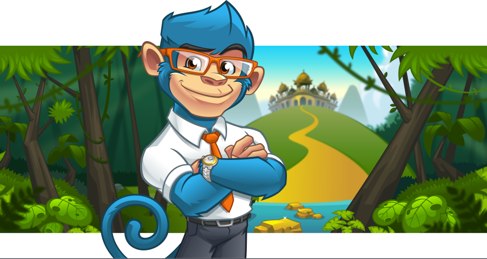 Monkey Mascot, Mascot Design, Character Design, Cartoon - Mascot Illustration (959x510), Png Download