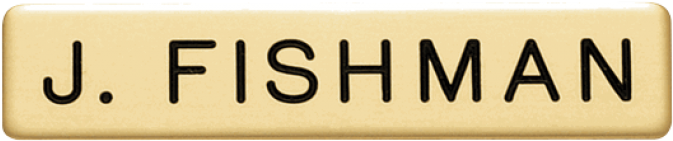 Smith & Warren Name Plate Gold, 1/2 X 2-3/8in, (700x300), Png Download