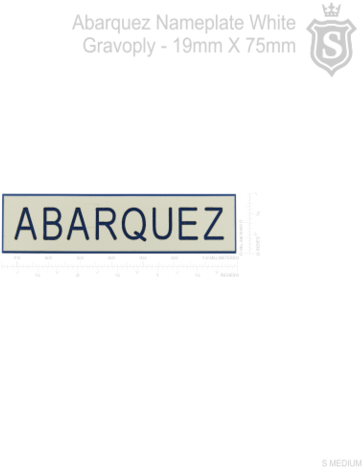 Abarquez Name Plate White Gravoply 75mm - Printing (480x480), Png Download