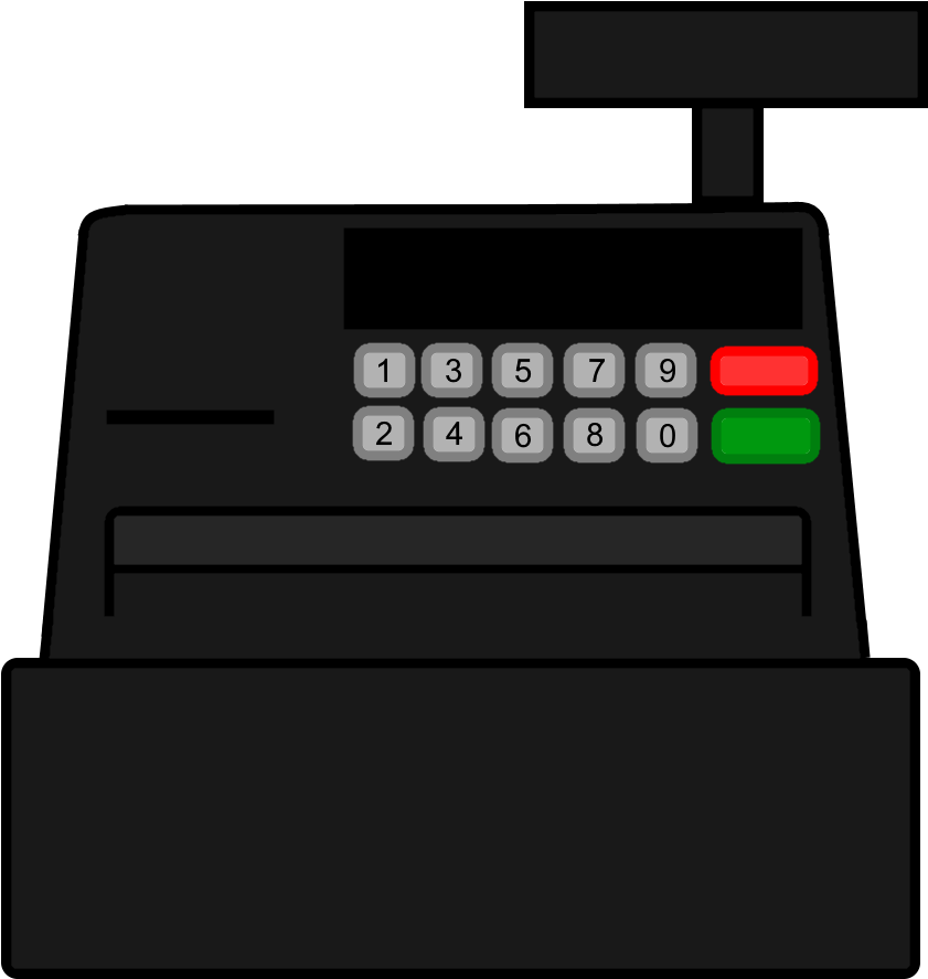 Cash Register Front - Wiki (1000x1000), Png Download