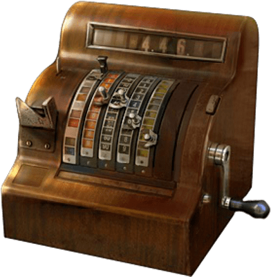 Old Cash Register - Vintage Cash Register (400x400), Png Download