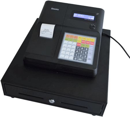 Sam4s Er-265jalb Electronic Cash Register - Cash Register (500x500), Png Download