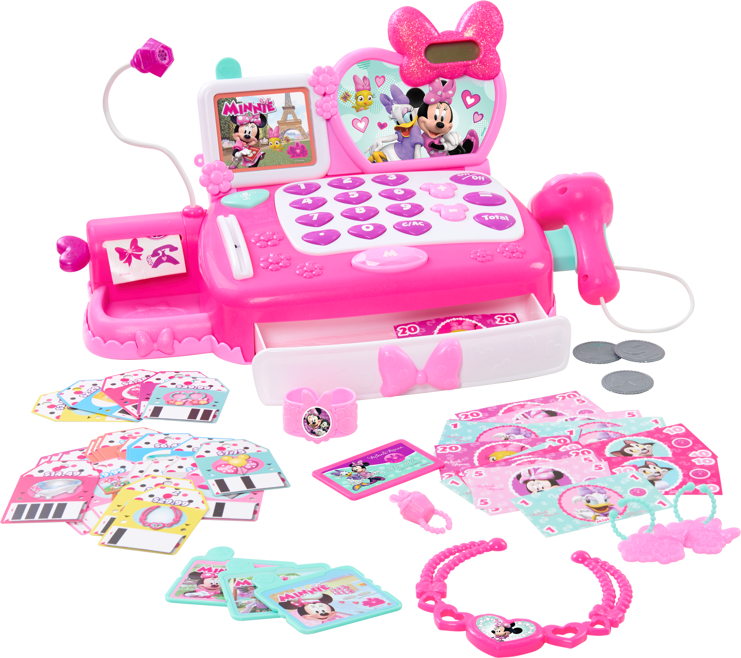 Minnie's Happy Helpers Shop N' Scan Talking Cash Register - Minnie Mouse (3000x3000), Png Download