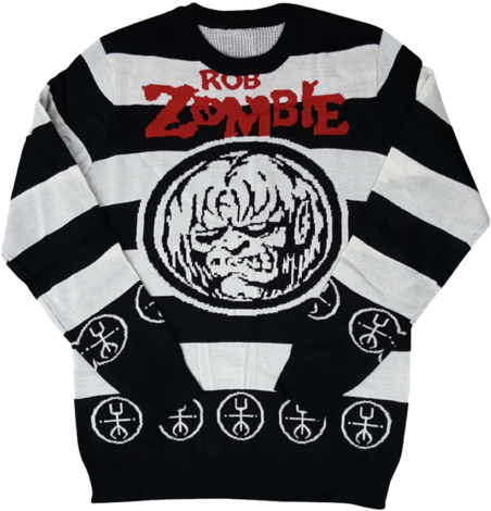 Zombie Face Striped Sweater - White Zombie Let Sleeping Corpses (480x480), Png Download